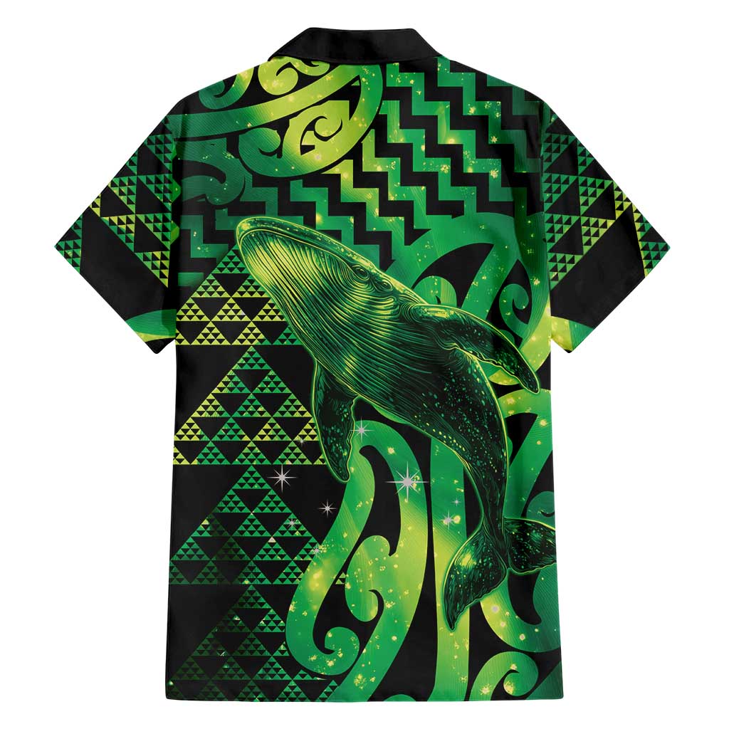 Humpback Whale Matariki New Zealand Family Matching Tank Maxi Dress and Hawaiian Shirt NZ Maori Paikea Poutama Luxury Green