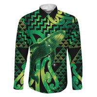 Humpback Whale Matariki New Zealand Family Matching Tank Maxi Dress and Hawaiian Shirt NZ Maori Paikea Poutama Luxury Green