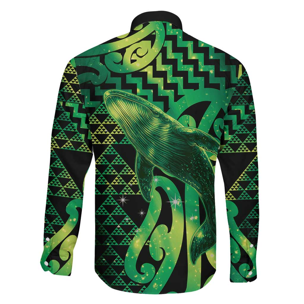 Humpback Whale Matariki New Zealand Family Matching Tank Maxi Dress and Hawaiian Shirt NZ Maori Paikea Poutama Luxury Green