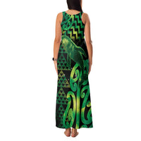Humpback Whale Matariki New Zealand Family Matching Tank Maxi Dress and Hawaiian Shirt NZ Maori Paikea Poutama Luxury Green