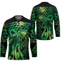 Humpback Whale Matariki New Zealand Hockey Jersey NZ Maori Paikea Poutama Luxury Green