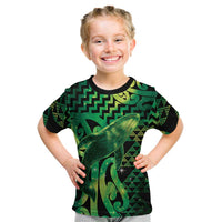 Humpback Whale Matariki New Zealand Kid T Shirt NZ Maori Paikea Poutama Luxury Green
