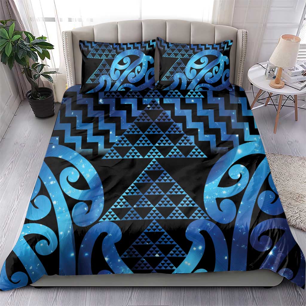 Taniko Motifs Matariki New Zealand Bedding Set NZ Niho Taniwha Poutama