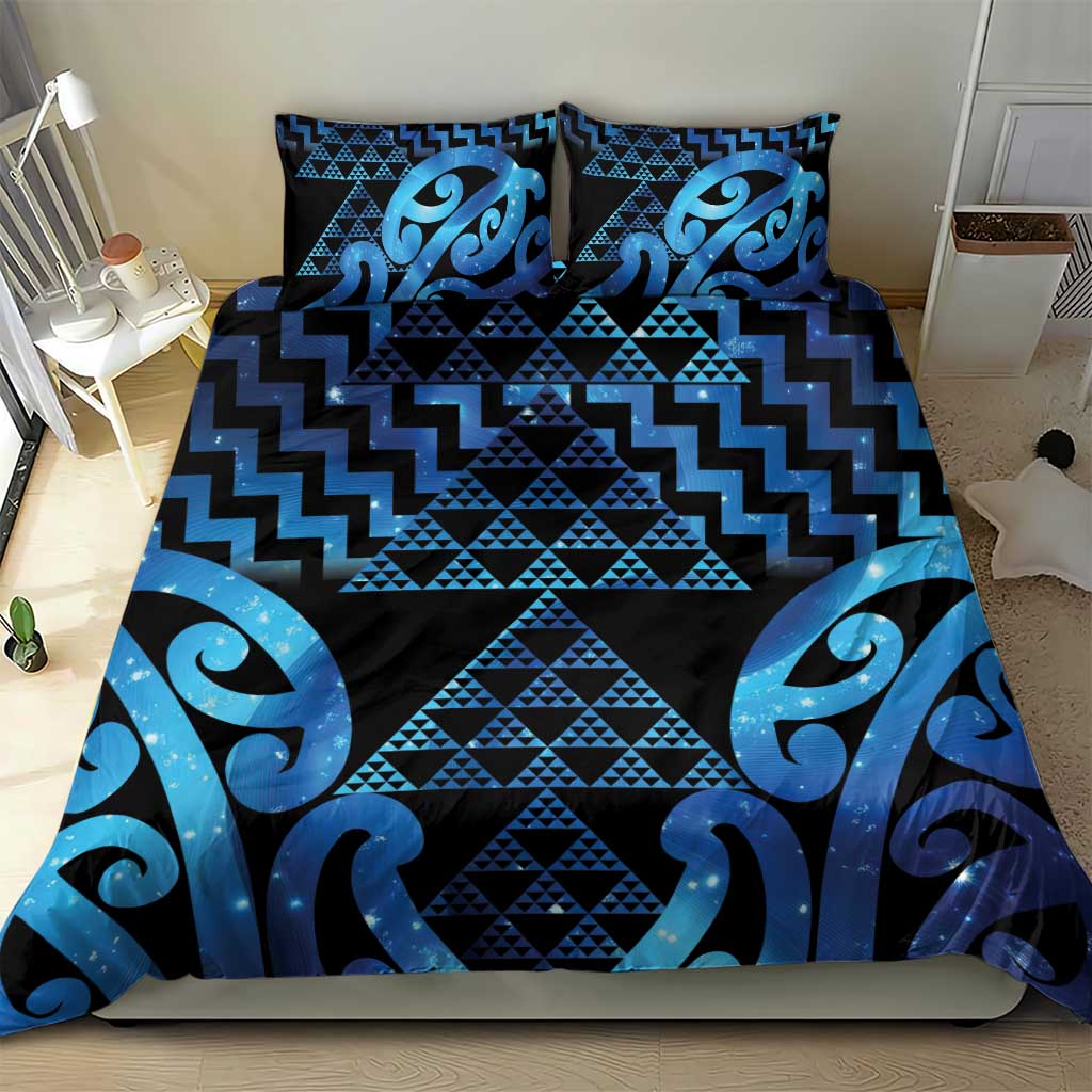 Taniko Motifs Matariki New Zealand Bedding Set NZ Niho Taniwha Poutama