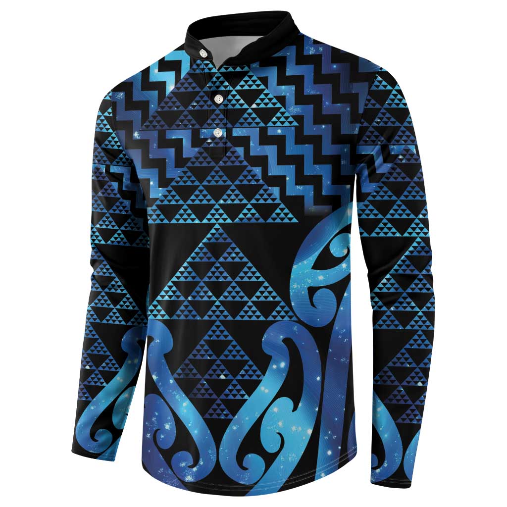 Taniko Motifs Matariki New Zealand Button Sweatshirt NZ Niho Taniwha Poutama LT14 - Polynesian Pride