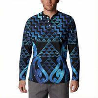 Taniko Motifs Matariki New Zealand Button Sweatshirt NZ Niho Taniwha Poutama LT14 - Polynesian Pride