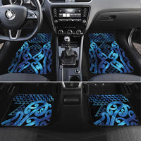 Taniko Motifs Matariki New Zealand Car Mats NZ Niho Taniwha Poutama LT14 Set 4pcs Blue - Polynesian Pride