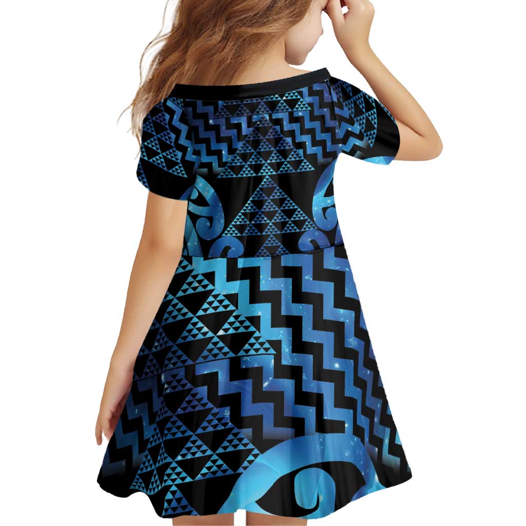 Taniko Motifs Matariki New Zealand Family Matching Summer Maxi Dress and Hawaiian Shirt NZ Niho Taniwha Poutama