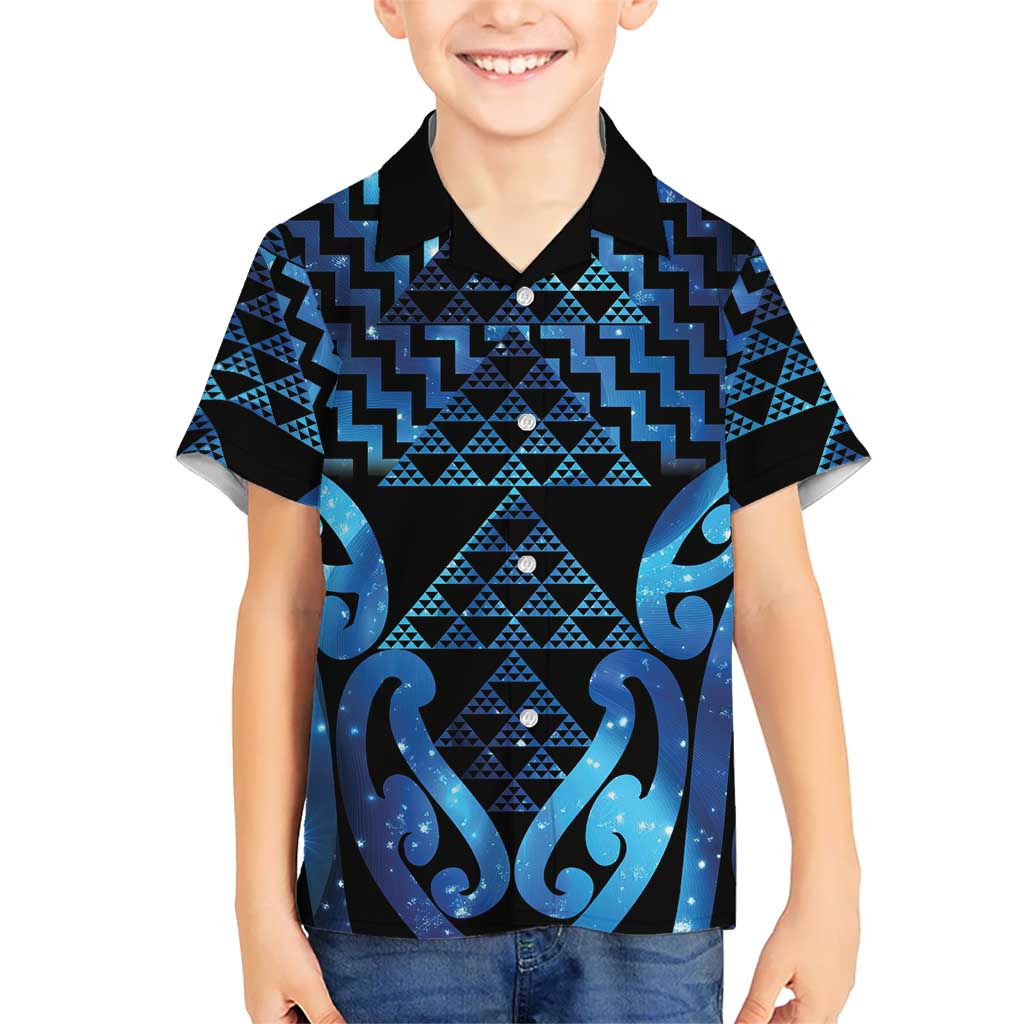 Taniko Motifs Matariki New Zealand Family Matching Summer Maxi Dress and Hawaiian Shirt NZ Niho Taniwha Poutama
