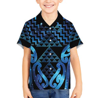 Taniko Motifs Matariki New Zealand Family Matching Summer Maxi Dress and Hawaiian Shirt NZ Niho Taniwha Poutama