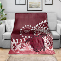 Cook Islands Mangaia Gospel Day Blanket Polynesian Art With Sea Turtle