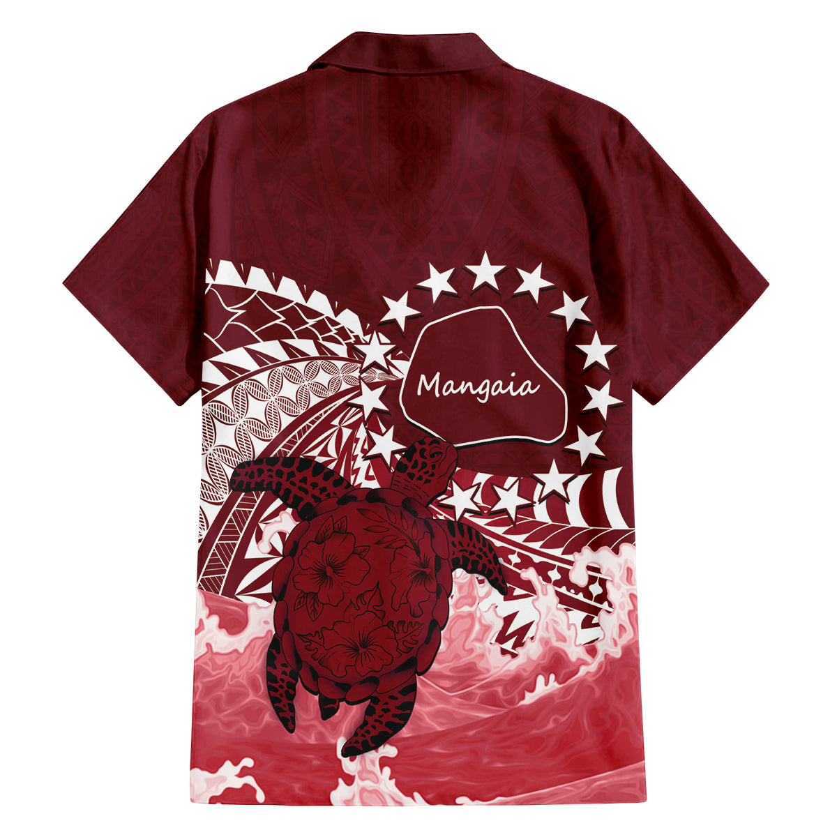 Cook Islands Mangaia Gospel Day Family Matching Tank Maxi Dress and Hawaiian Shirt Polynesian Art With Sea Turtle