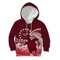 Cook Islands Mangaia Gospel Day Kid Hoodie Polynesian Art With Sea Turtle
