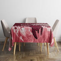 Cook Islands Mangaia Gospel Day Tablecloth Polynesian Art With Sea Turtle