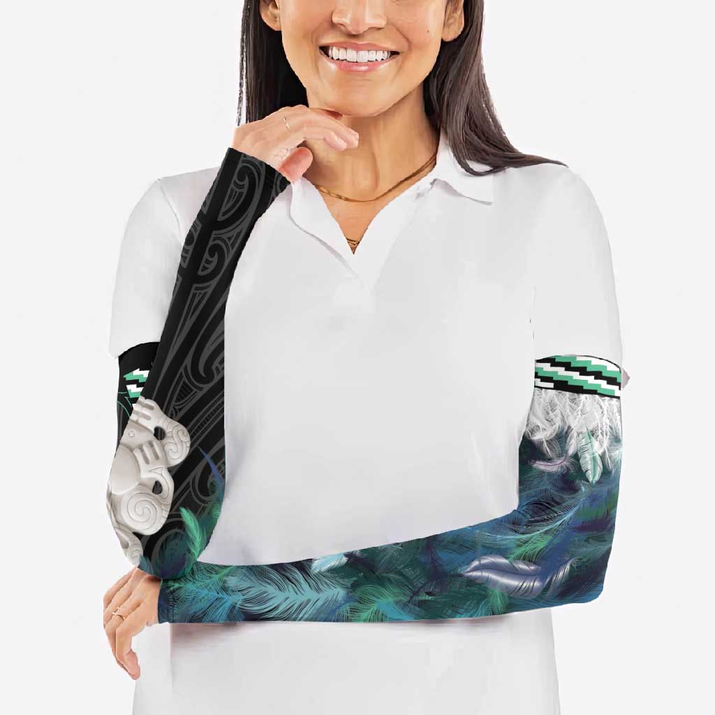 Aotearoa Korowai Motif Arm Sleeves Hei Tiki Poutama Maori Pattern - Polynesian Pride