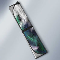 Aotearoa Korowai Motif Auto Sun Shade Hei Tiki Poutama Maori Pattern - Polynesian Pride