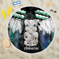 Aotearoa Korowai Motif Beach Blanket Hei Tiki Poutama Maori Pattern