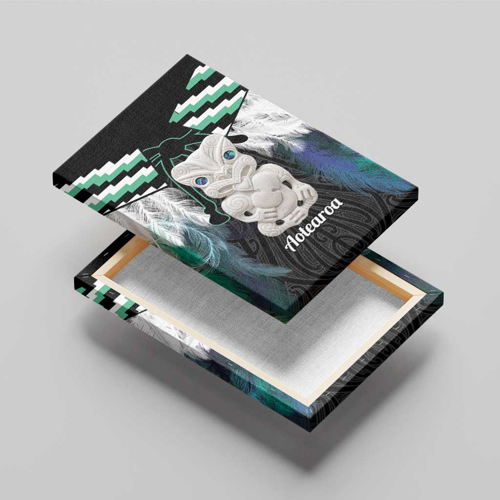 Aotearoa Korowai Motif Canvas Wall Art Hei Tiki Poutama Maori Pattern