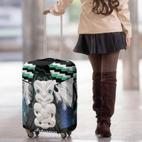 Aotearoa Korowai Motif Luggage Cover Hei Tiki Poutama Maori Pattern LT14 - Polynesian Pride