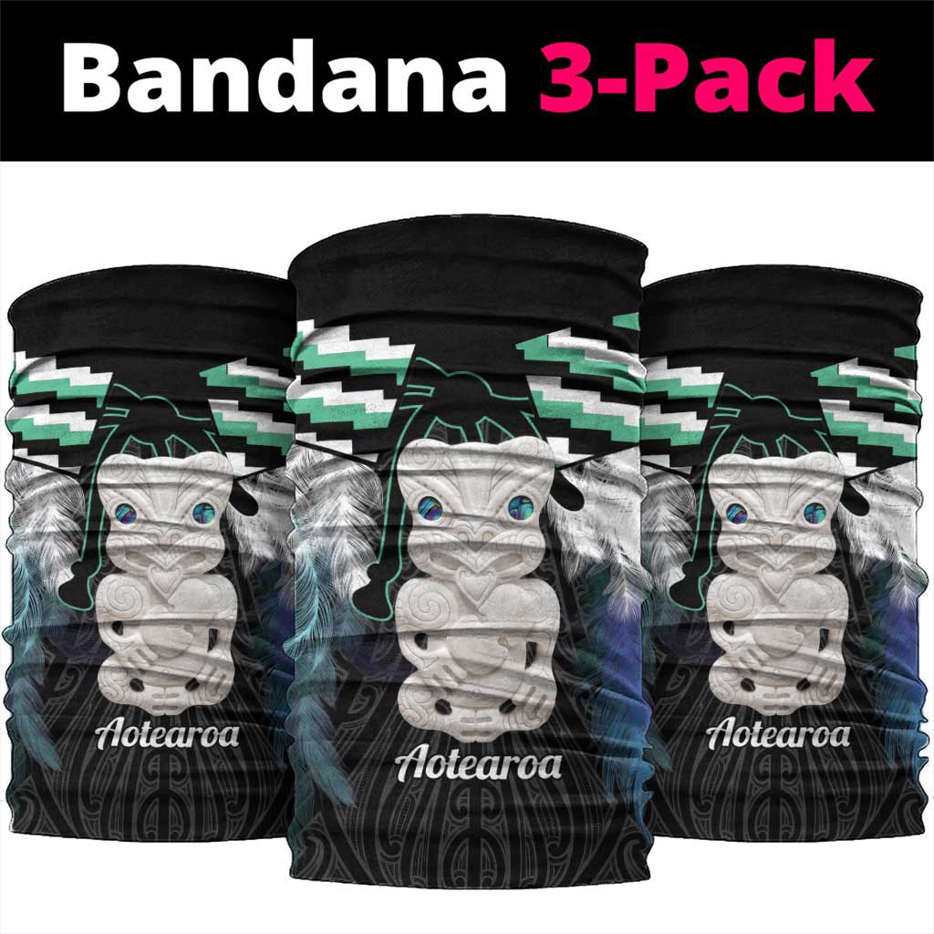 Aotearoa Korowai Motif Neck Gaiter Hei Tiki Poutama Maori Pattern - Polynesian Pride
