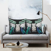 Aotearoa Korowai Motif Pillow Cover Hei Tiki Poutama Maori Pattern - Polynesian Pride