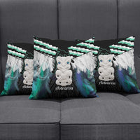 Aotearoa Korowai Motif Pillow Cover Hei Tiki Poutama Maori Pattern - Polynesian Pride