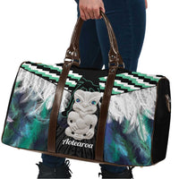 Aotearoa Korowai Motif Travel Bag Hei Tiki Poutama Maori Pattern - Polynesian Pride