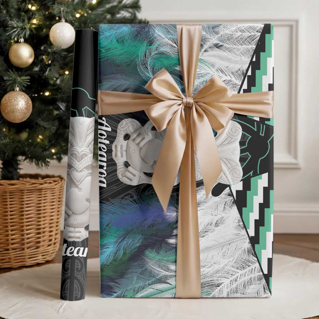Aotearoa Korowai Motif Wrapping Paper Hei Tiki Poutama Maori Pattern - Polynesian Pride