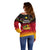 Papua New Guinea Rugby Off Shoulder Sweater PNG Hunters Polynesian Black LT14 - Polynesian Pride