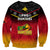 Papua New Guinea Rugby Sweatshirt PNG Hunters Polynesian Black LT14 - Polynesian Pride