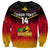 Personalised Papua New Guinea Rugby Sweatshirt PNG Hunters Polynesian Black LT14 - Polynesian Pride