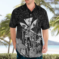 Personalised King Kamehameha Day Hawaii Hawaiian Shirt Polynesia Tribal Kanaka And Hibiscus Black LT14 - Polynesian Pride