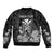 Personalised King Kamehameha Day Hawaii Sleeve Zip Bomber Jacket Polynesia Tribal Kanaka And Hibiscus Black LT14 - Polynesian Pride