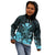 Polynesian Pride King Kamehameha Day Hawaii Kid Hoodie Polynesia Tribal Kanaka And Hibiscus Turquoise LT14 - Polynesian Pride