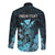 Personalised King Kamehameha Day Hawaii Long Sleeve Button Shirt Polynesia Tribal Kanaka And Hibiscus Turquoise LT14 - Polynesian Pride