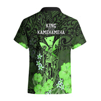 Polynesian Pride King Kamehameha Day Hawaii Hawaiian Shirt Polynesia Tribal Kanaka And Hibiscus Green LT14 - Polynesian Pride