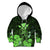 Polynesian Pride King Kamehameha Day Hawaii Kid Hoodie Polynesia Tribal Kanaka And Hibiscus Green LT14 Hoodie Green - Polynesian Pride