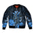 Polynesian Pride King Kamehameha Day Hawaii Sleeve Zip Bomber Jacket Polynesia Tribal Kanaka And Hibiscus Blue LT14 Unisex Blue - Polynesian Pride