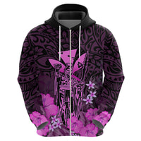 Custom King Kamehameha Day Hawaii Hoodie Polynesia Tribal Kanaka and Hibiscus Pink LT14 - Polynesian Pride