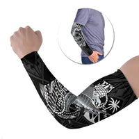 Guam Blue Marlin Fishing Arm Sleeves Guahan Fish Hook Tattoo Black Version LT14 Set of 2 Black - Polynesian Pride