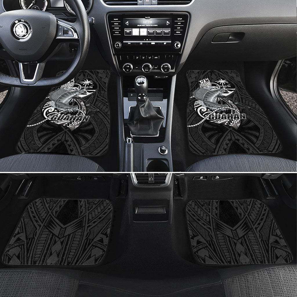 Guam Blue Marlin Fishing Car Mats Guahan Fish Hook Tattoo Black Version