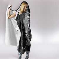Guam Blue Marlin Fishing Hooded Blanket Guahan Fish Hook Tattoo Black Version LT14 - Polynesian Pride