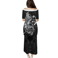 Guam Blue Marlin Fishing Puletasi Guahan Fish Hook Tattoo Black Version LT14 - Polynesian Pride
