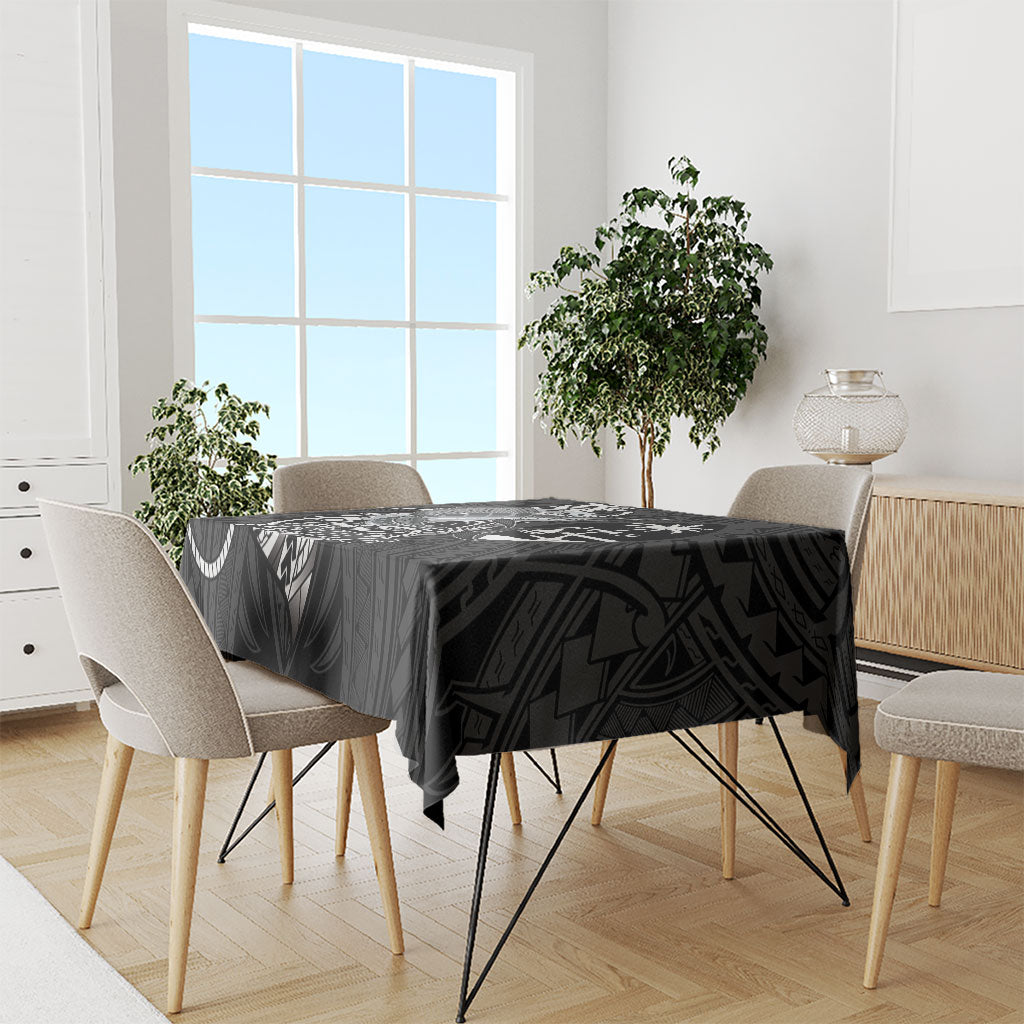 Guam Blue Marlin Fishing Tablecloth Guahan Fish Hook Tattoo Black Version LT14 - Polynesian Pride