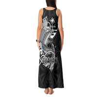 Guam Blue Marlin Fishing Tank Maxi Dress Guahan Fish Hook Tattoo Black Version LT14 - Polynesian Pride