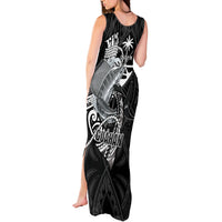 Guam Blue Marlin Fishing Tank Maxi Dress Guahan Fish Hook Tattoo Black Version LT14 - Polynesian Pride