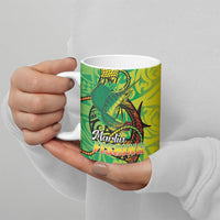Hawaii Blue Marlin Fishing Ceramic Mug Hawaiian Kanaka Kakau Reggae LT14 - Polynesian Pride