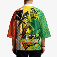 Hawaii Blue Marlin Fishing Kimono Hawaiian Kanaka Kakau Reggae