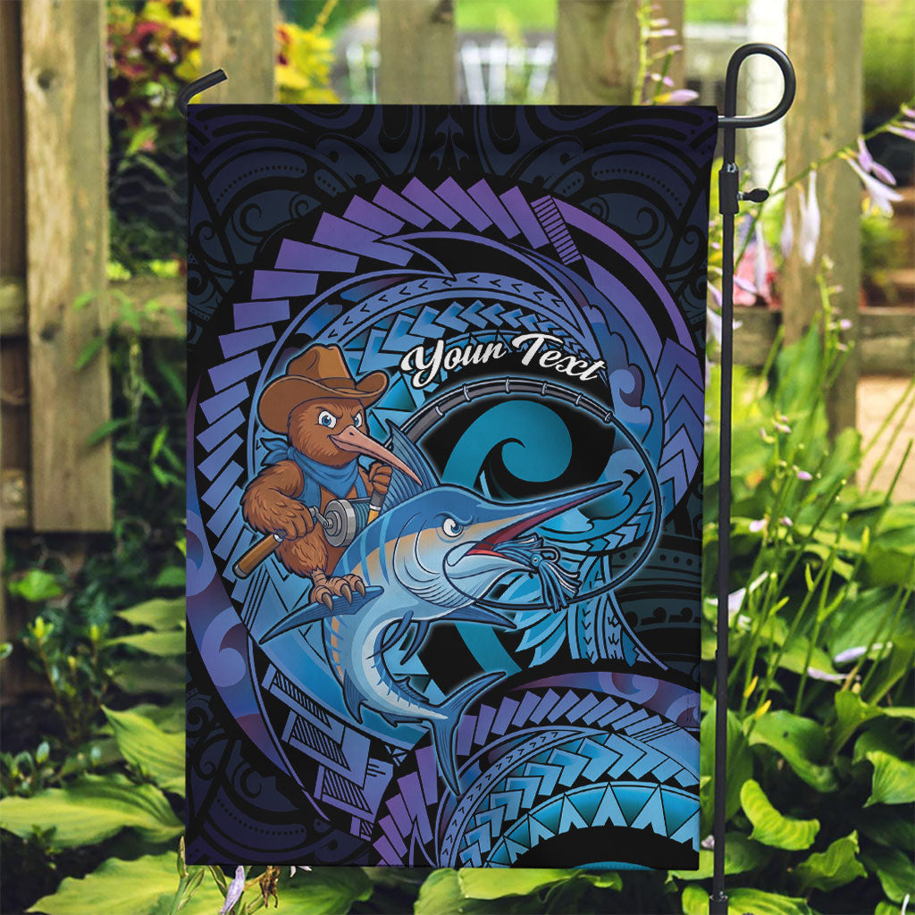 Personalised Blue Marlin Fishing New Zealand Garden Flag NZ Kiwi Cowboy Born To Fish