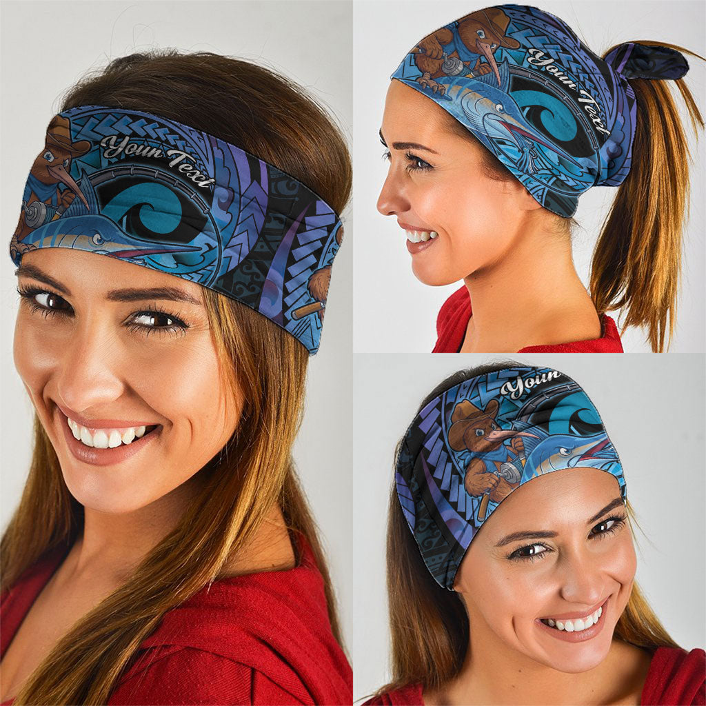 Personalised Blue Marlin Fishing New Zealand Neck Gaiter NZ Kiwi Cowboy Born To Fish LT14 - Polynesian Pride